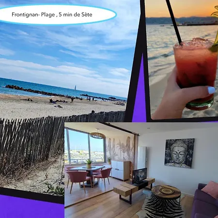 La Perle Bleue, 100 M De La Plage, Parking, Wifi Frontignan Exterior foto
