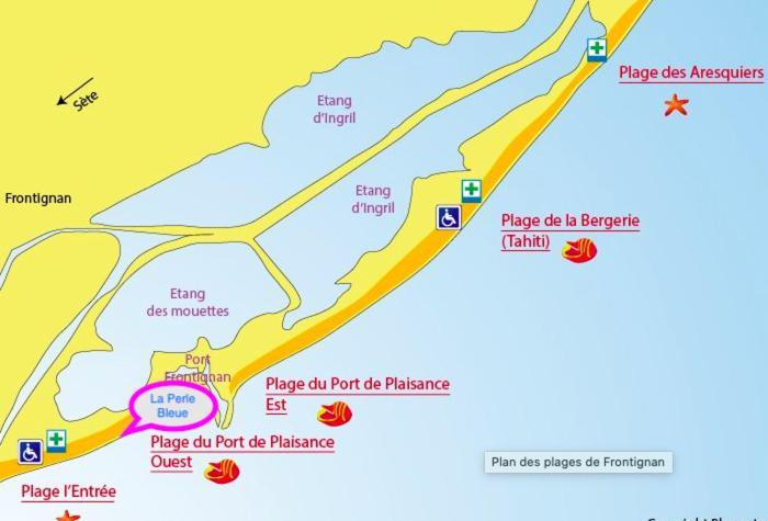 La Perle Bleue, 100 M De La Plage, Parking, Wifi Frontignan